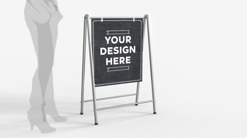 Stand Street Banner 3D Модель .c4d .max .obj .3ds .fbx .stl .blend