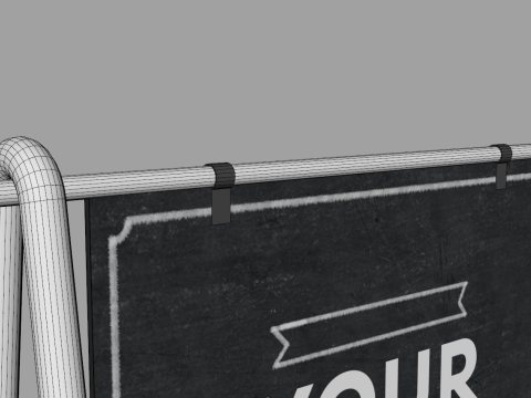 Stand Street Banner 3D Модель