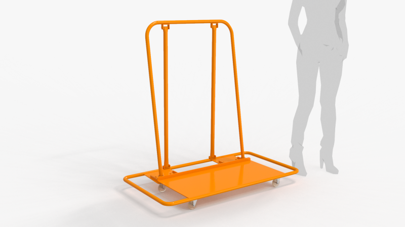 Steel Drywall Cart 3D 모델 .c4d .max .obj .3ds .fbx .stl .blend