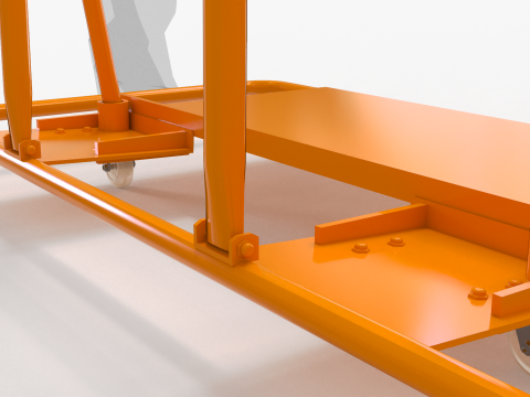 Steel Drywall Cart 3D 모델