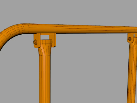 Steel Drywall Cart 3D Model