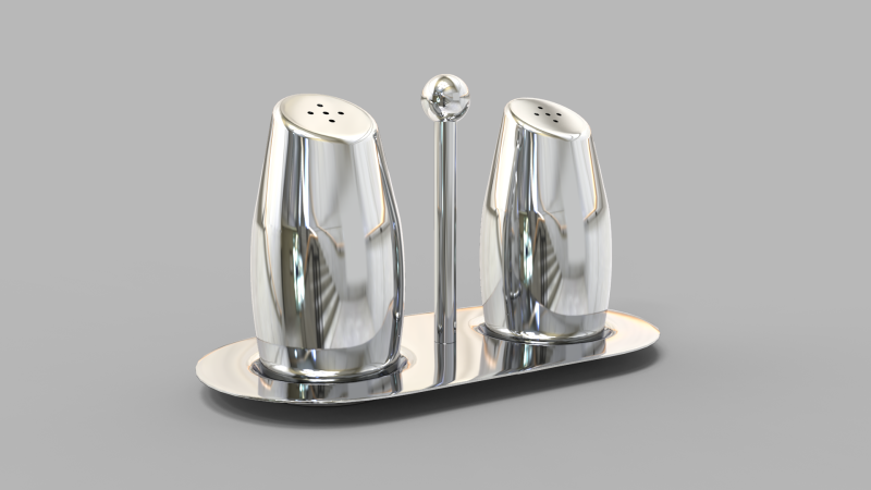 Steel Salt and Pepper Shakers 3D Model .c4d .max .obj .3ds .fbx .stl .blend 