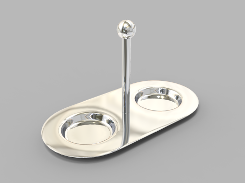 Steel Salt and Pepper Shakers 3D Model