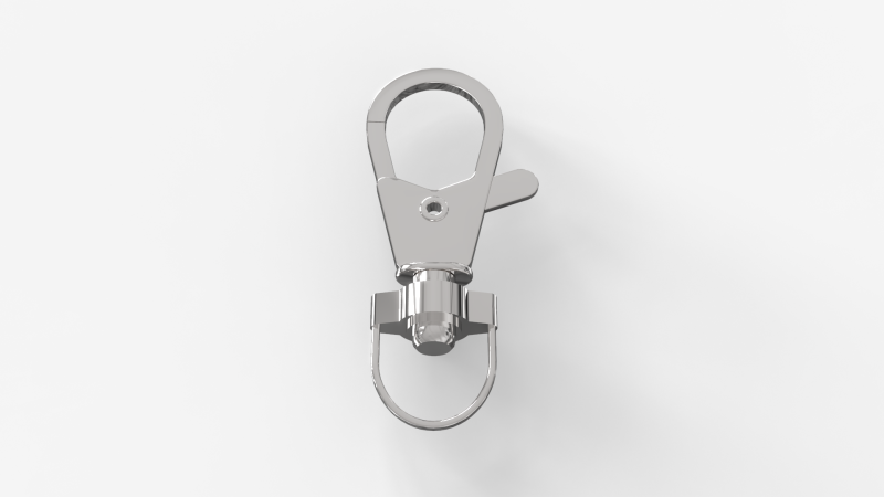 Steel Snap Hook Model 3D .c4d .max .obj .3ds .fbx .stl .blend