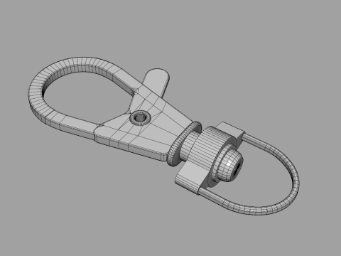 Steel Snap Hook Model 3D