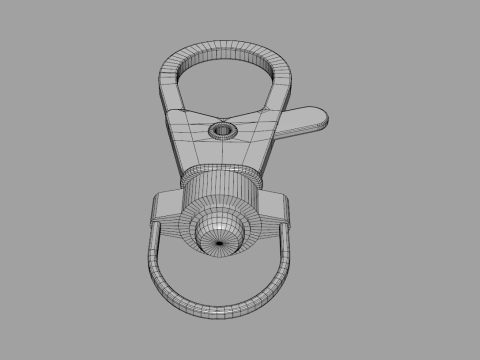 Steel Snap Hook Model 3D