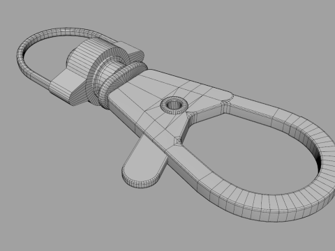 Steel Snap Hook Model 3D