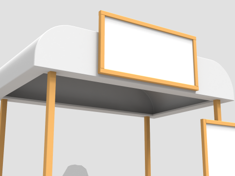 Деревянная стойка уличного рынка 3D Модель