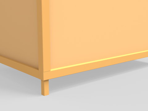 Деревянная стойка уличного рынка 3D Модель