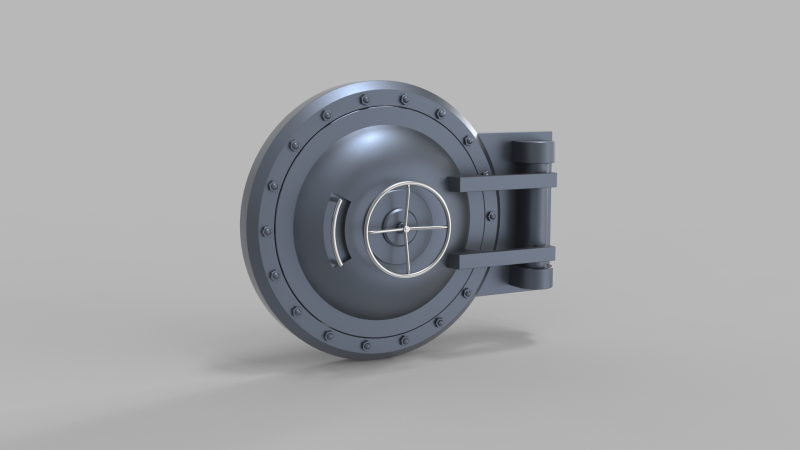Submarine Hatch Door Modelo 3D .c4d .max .obj .3ds .fbx .stl .blend