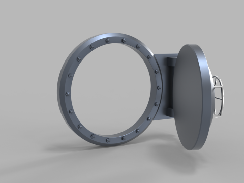 Submarine Hatch Door Modelo 3D