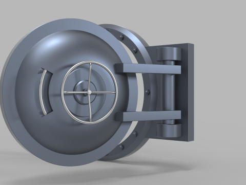 Submarine Hatch Door Modelo 3D