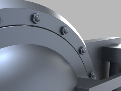 Submarine Hatch Door Modelo 3D