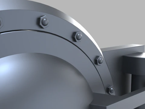 Submarine Hatch Door 3D Model