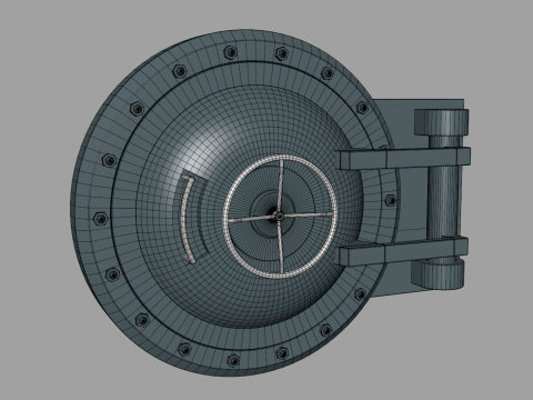 Submarine Hatch Door Modelo 3D