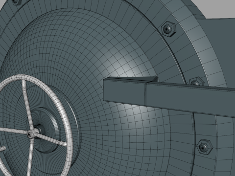 Submarine Hatch Door Modelo 3D