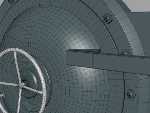 Submarine Hatch Door 3D Model