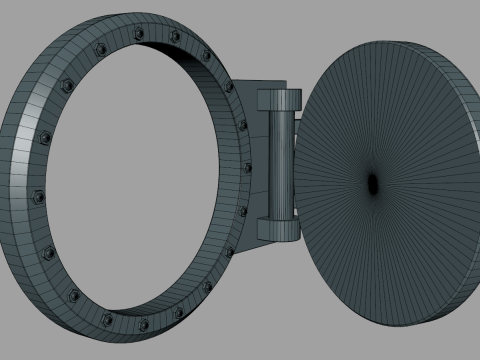 Submarine Hatch Door Modelo 3D
