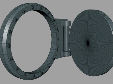 Submarine Hatch Door 3D Model