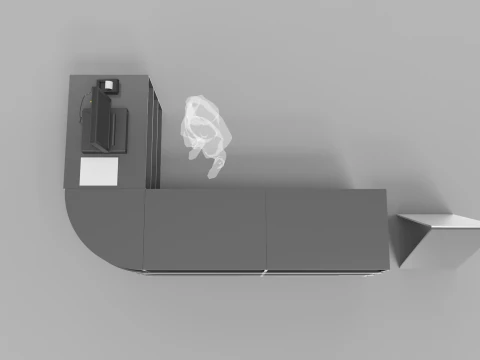 Super Market Cashier Counter 3D Model