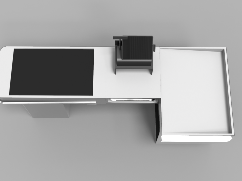 Supermarket Checkout Counter Cashier 3D Model
