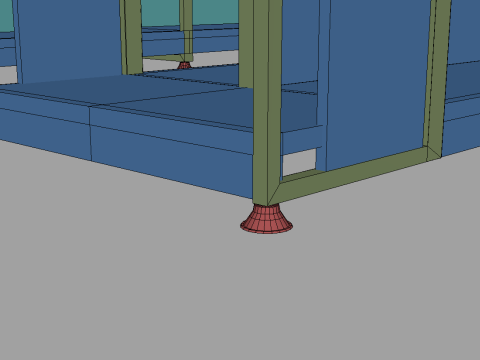 Supermarket Gondola Rack 3D 模型