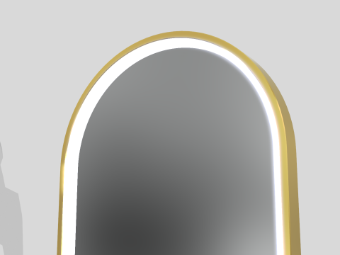 Tall Rounded Salon Mirror 3D 모델