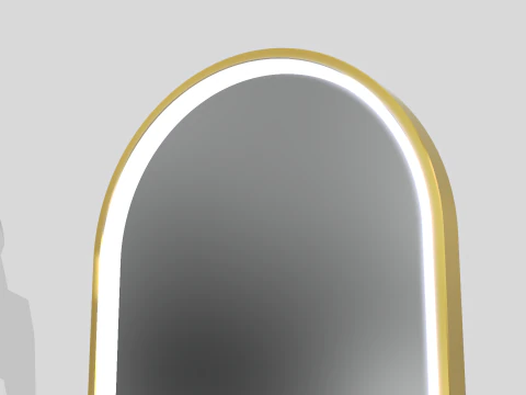 Tall Rounded Salon Mirror 3D Model