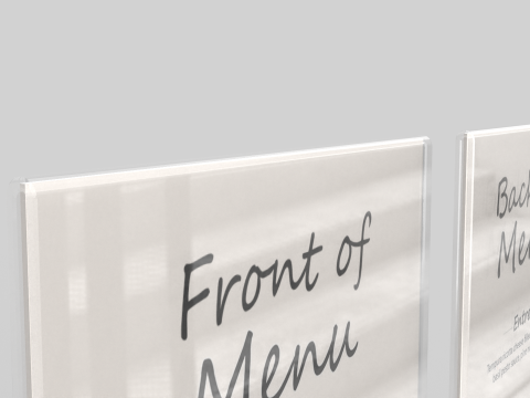 Tent Card Menu Model 3D