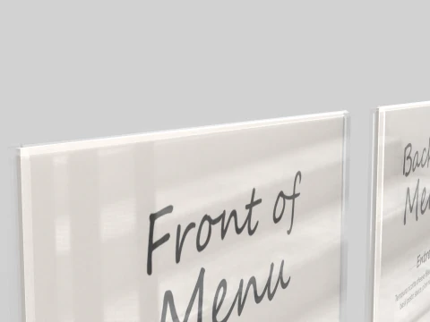 Tent Card Menu 3D Model