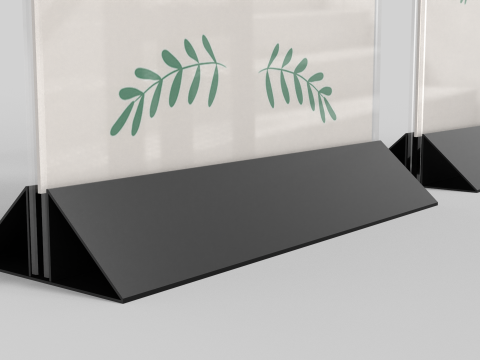 Tent Card Menu Model 3D