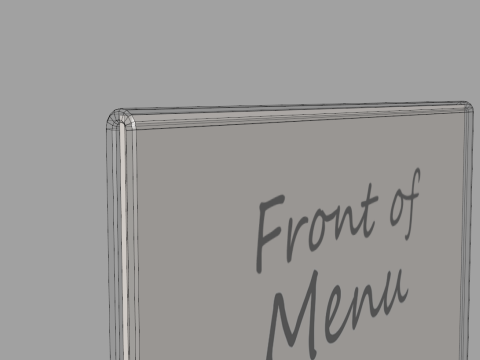 Tent Card Menu Model 3D