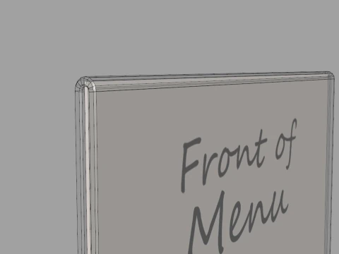 Tent Card Menu 3D Model