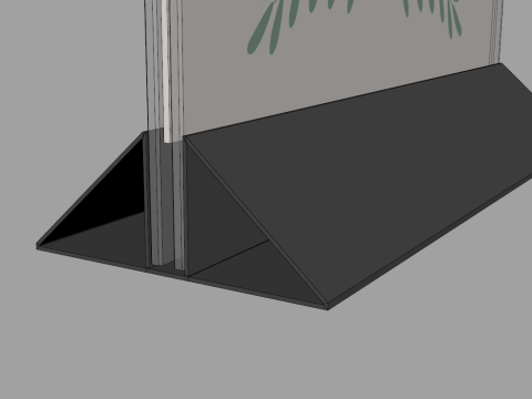 Tent Card Menu Model 3D