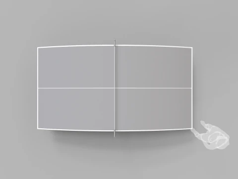 Table Teqball Modèle 3D