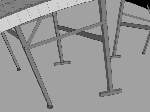 Table Teqball Modèle 3D