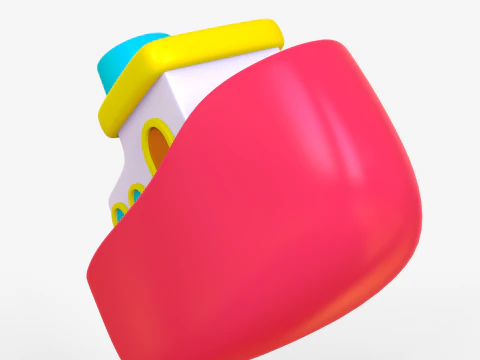 Toon Boat 3D Model