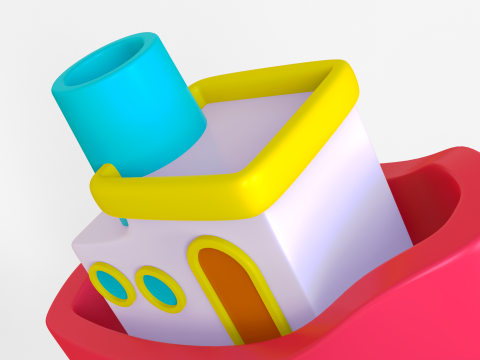 Toon Boat Model 3D