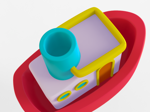Toon Boat Model 3D