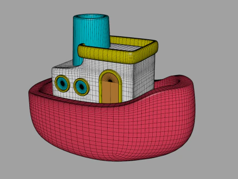 Toon Boat 3D Model