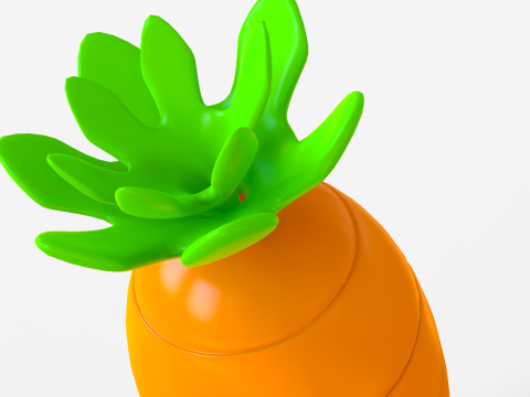 Toon Carrot 3D Model