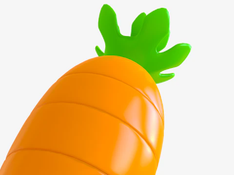 Toon Carrot 3D Model