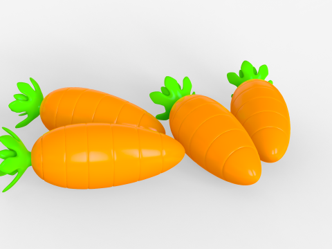 Toon Carrot 3D Model