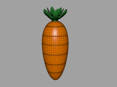 Toon Carrot 3D Model