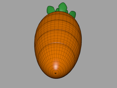Toon Carrot 3D Model