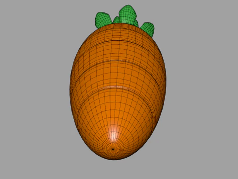 Toon Carrot 3D Model