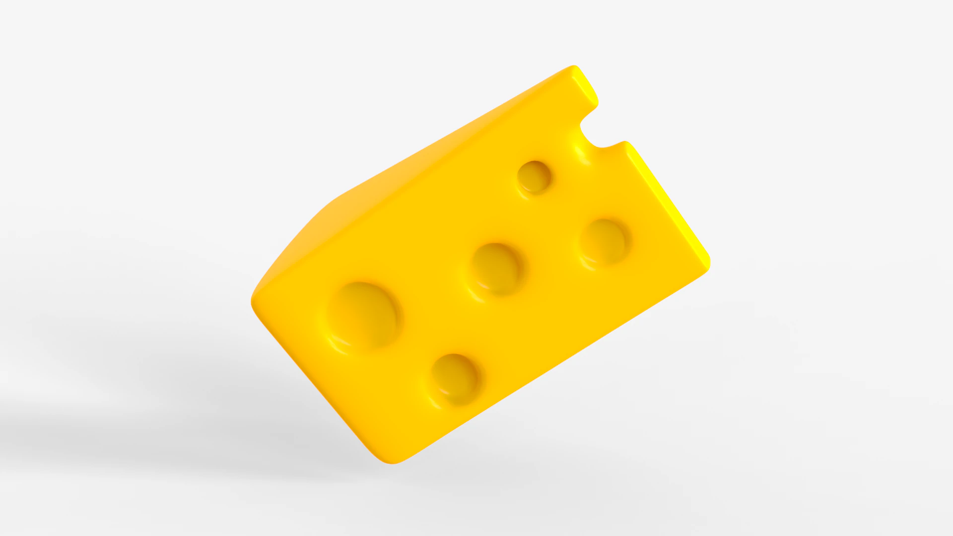 Toon Cheese 3D Model .c4d .max .obj .3ds .fbx .stl .blend 