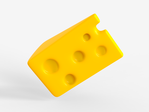 Toon Cheese 3D Model