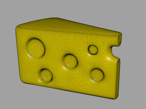 Toon Cheese 3D Model