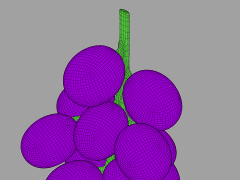 Toon Grapes 3D 模型